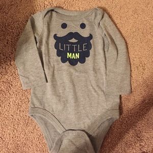Grey long sleeve onesie