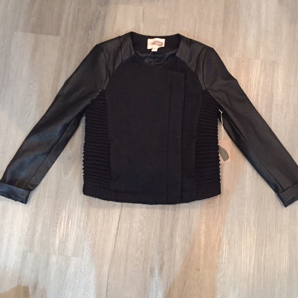 New Faux Leather and Faux Wool Jacket
