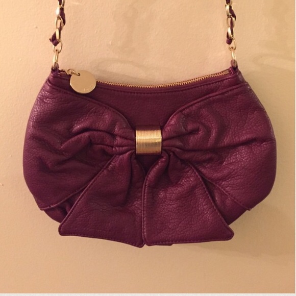 Purple cross body bag