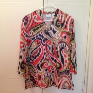 2 for $20 🛍 Alfred Dunner Colorful Top size 10