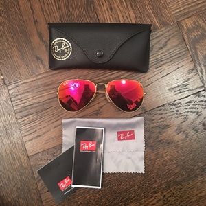 Like New Pink Gradient Ray-Ban Aviators