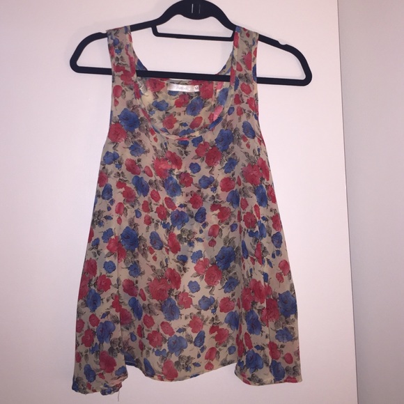 Floral silk top - Picture 1 of 2