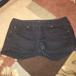 Tilt black denim shorts