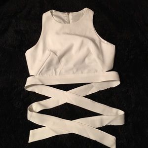 really cute white crop top