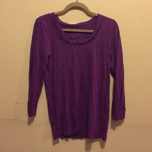 Jcrew purple long sleeve top