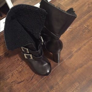 Rachel Zoe Shearlingcuff Ankle Bootie Sz 8.