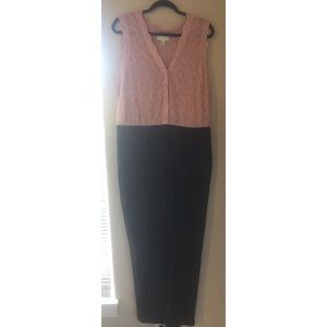 Forever 21 plus pink lace jumpsuit