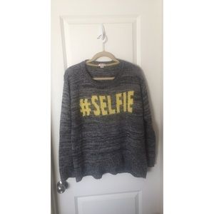 #selfie graphic sweater