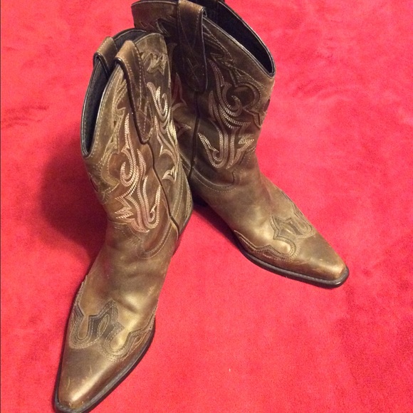 Brown Cowboy Boots Sz 6.5