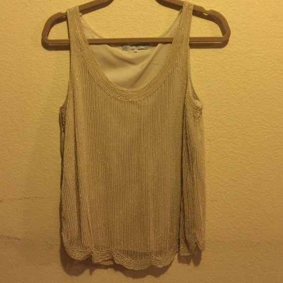 Dallin Chase beaded scalloped top