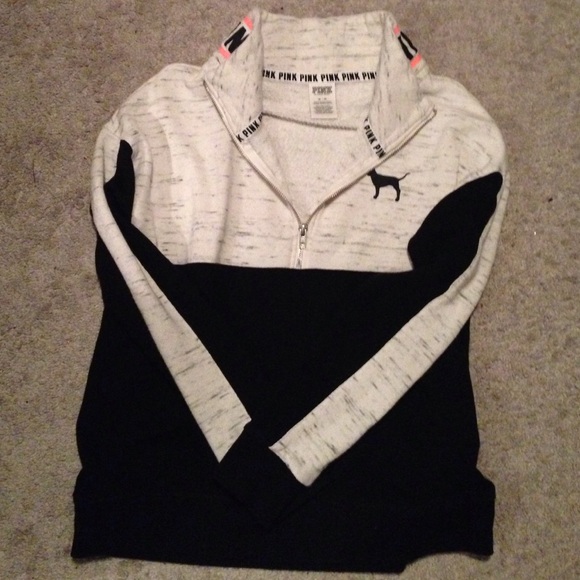 Victoria's Secret Pink half zip sweat shirt