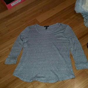 Grey F21 knit top