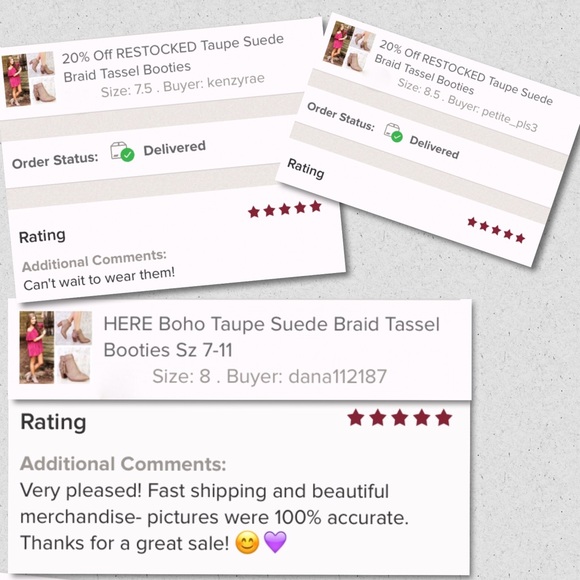 Please Like New Listing!!!! Taupe Tassel Booties - Picture 4 of 4