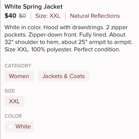 White Spring Jacket - Picture 4 of 4