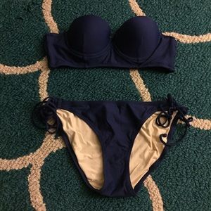 Anthropologie - Navy Bandeau Bikini