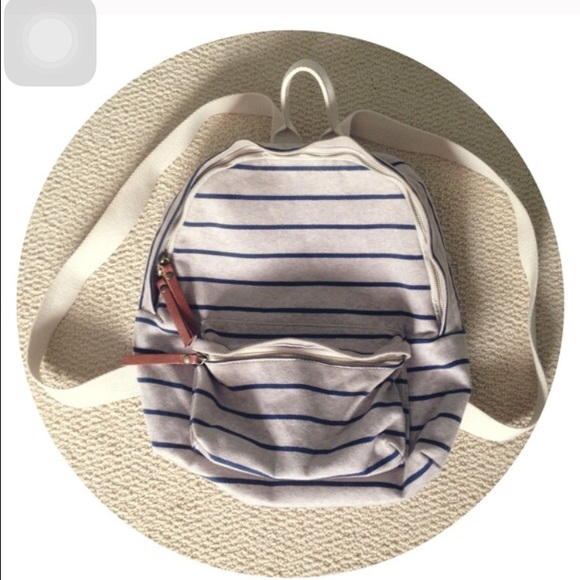 Navy blue striped Brandy Melville backpack