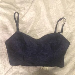 American apparel lace cropped tank