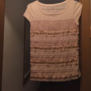 Beautiful blush lace tshirt