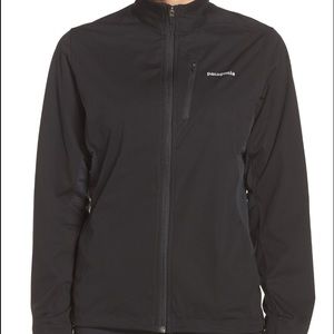 Black waterproof Patagonia jacket