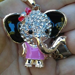 Gorgeous Shiny Sparkly Elephant Necklace