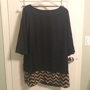 Michael Kors black silk and sequence dress!!