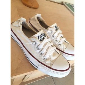 Like New White Shoreline Converse