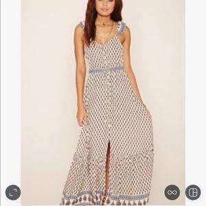 Paisley Open Back Maxi Dress