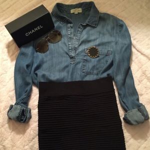 On Trend Chambray Top. Worn Once