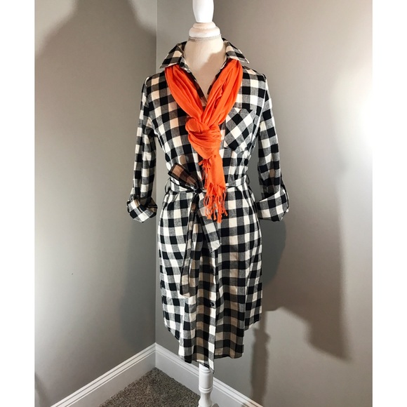Buffalo Check Shirt Dress - Picture 3 of 4