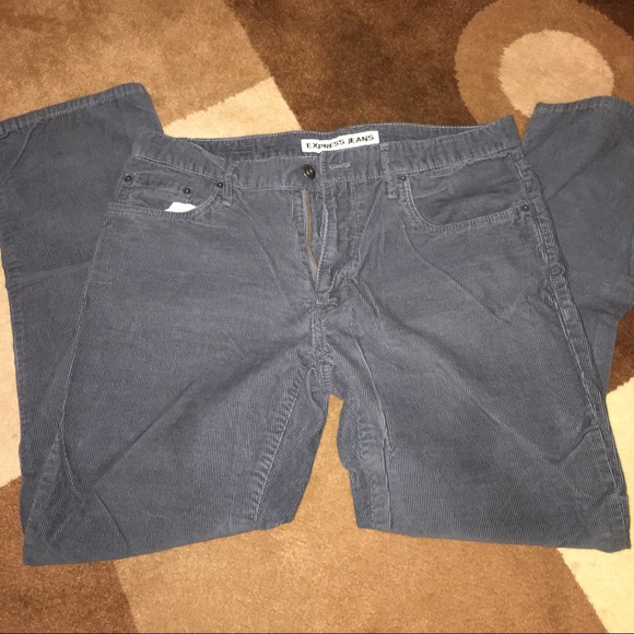 Gray corduroy Express Jeans - hardly worn