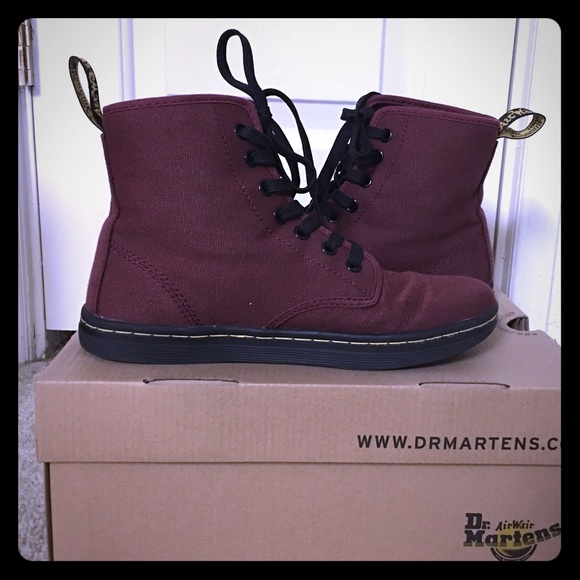 Dr. Martens Shoreditch Cherry Red Rouge- 💕Canvas