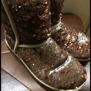 UGG sequin champagne bronze Boots
