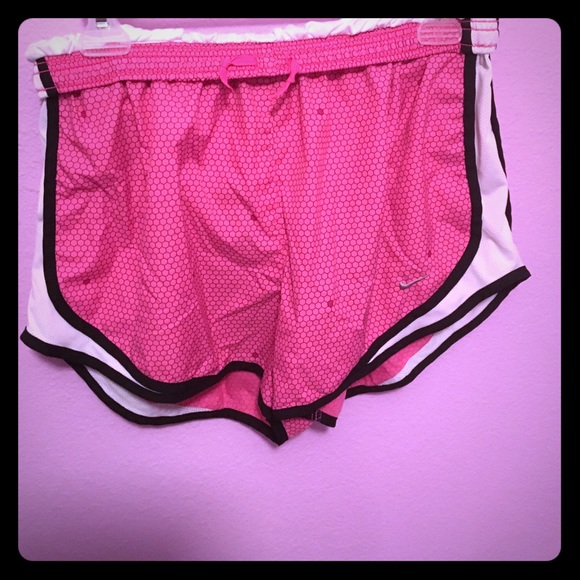Nike pink dri fit running shorts