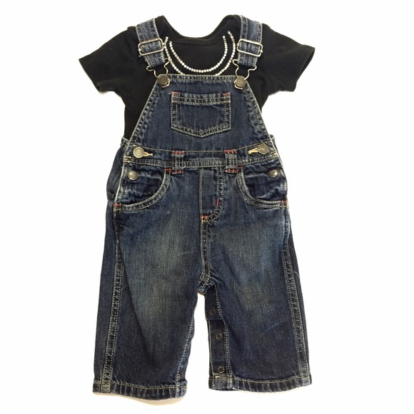 Tshirt onesie and bib overalls bundle