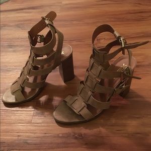 Gladiator block heel pumps