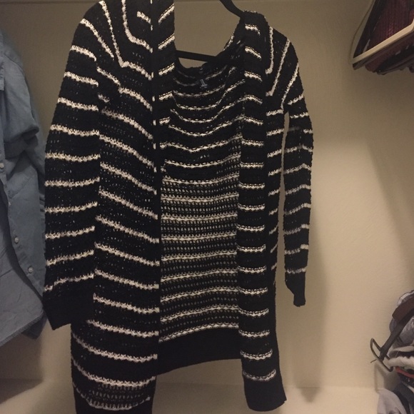 Knit hooded cardigan