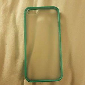 Iphone 5/5s teal bumper with back case