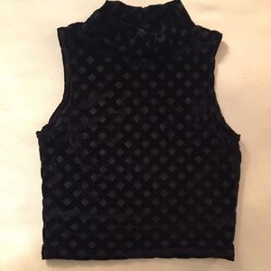 Black Milk cropped mock turtleneck top