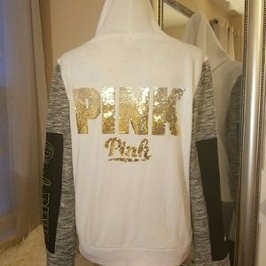 NWOT Pink VS Bling Hoodie