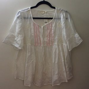 Anthropologie embroidered Boho top in small