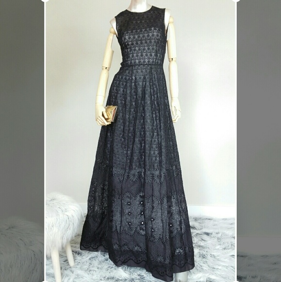 No.21 Antonia embroidered silk evening gown - Picture 3 of 5