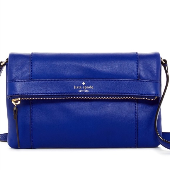 Kate Spade Julian Leather Crossbody in Holiday Blu - Picture 1 of 3