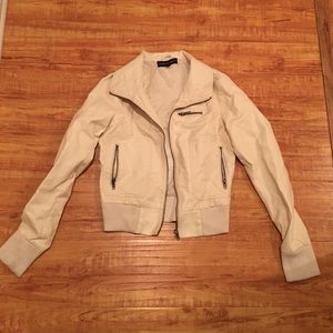 White pleather jacket