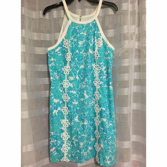 Lily Pulitzer Aqua shift dress 🌴🐳