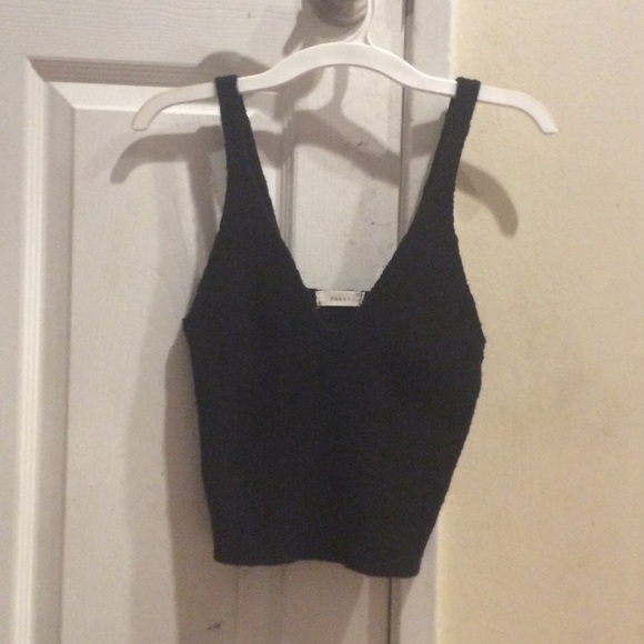 Black knitted tank top