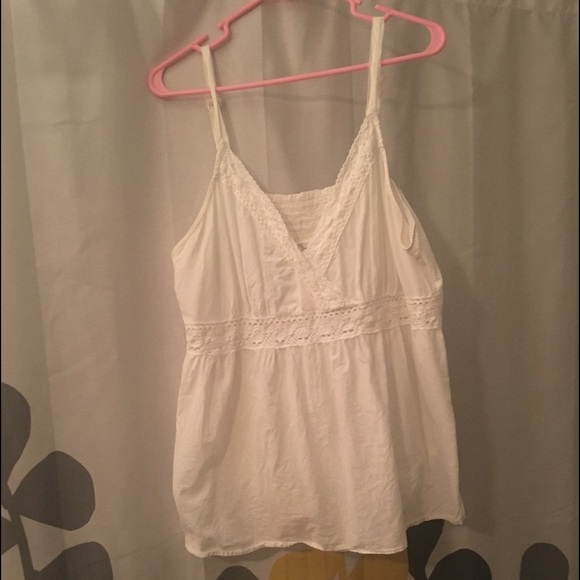 White Flowy Tank Top