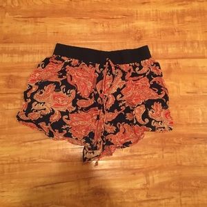Paisley patterned shorts