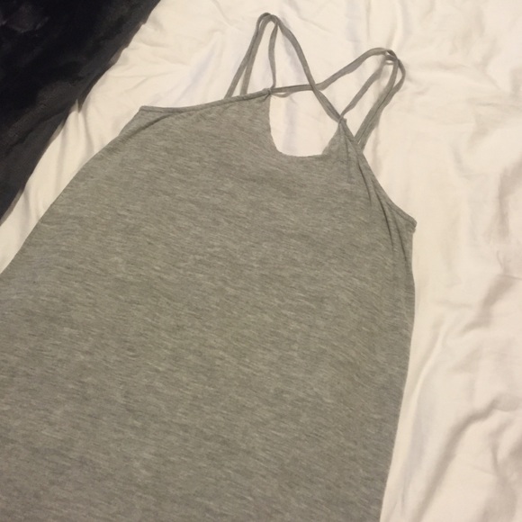 Heather Grey Criss Cross Midi