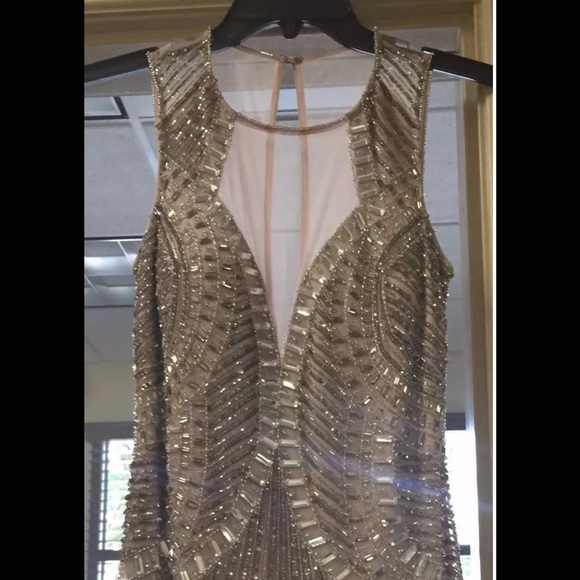 Aidan Mattox Gold Sequin Gown elegant!!