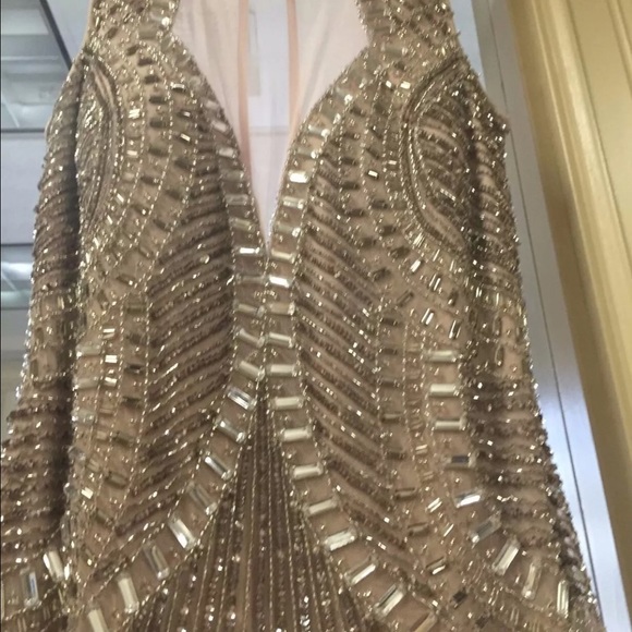 Aidan Mattox Gold Sequin Gown elegant!! - Picture 3 of 5